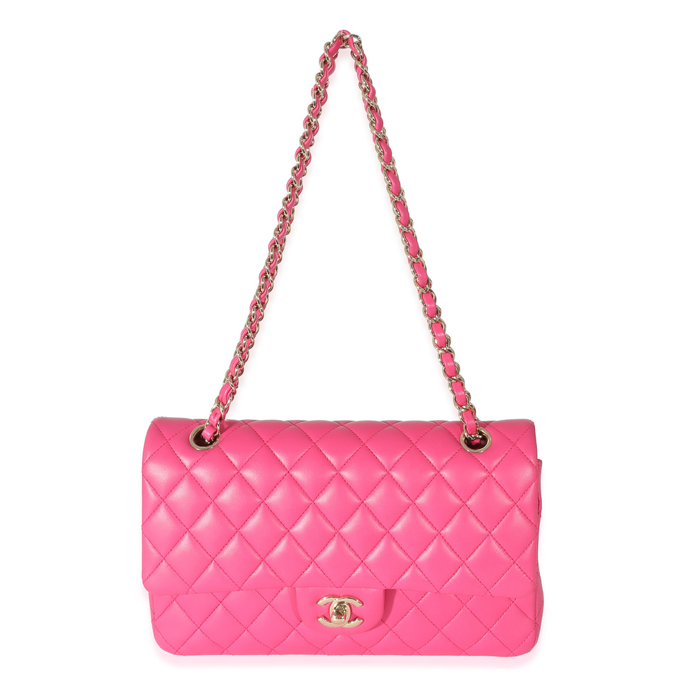 Chanel 16C Pink Quilted Lambskin Medium Classic Double Flap Bag - Picture 2 of 7